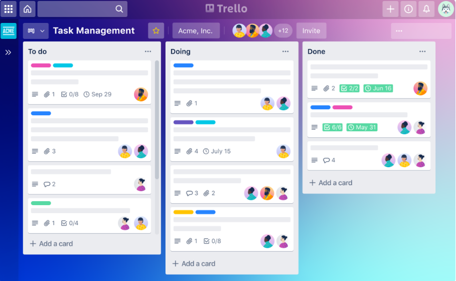 Asana vs Monday.com vs Trello: trello task